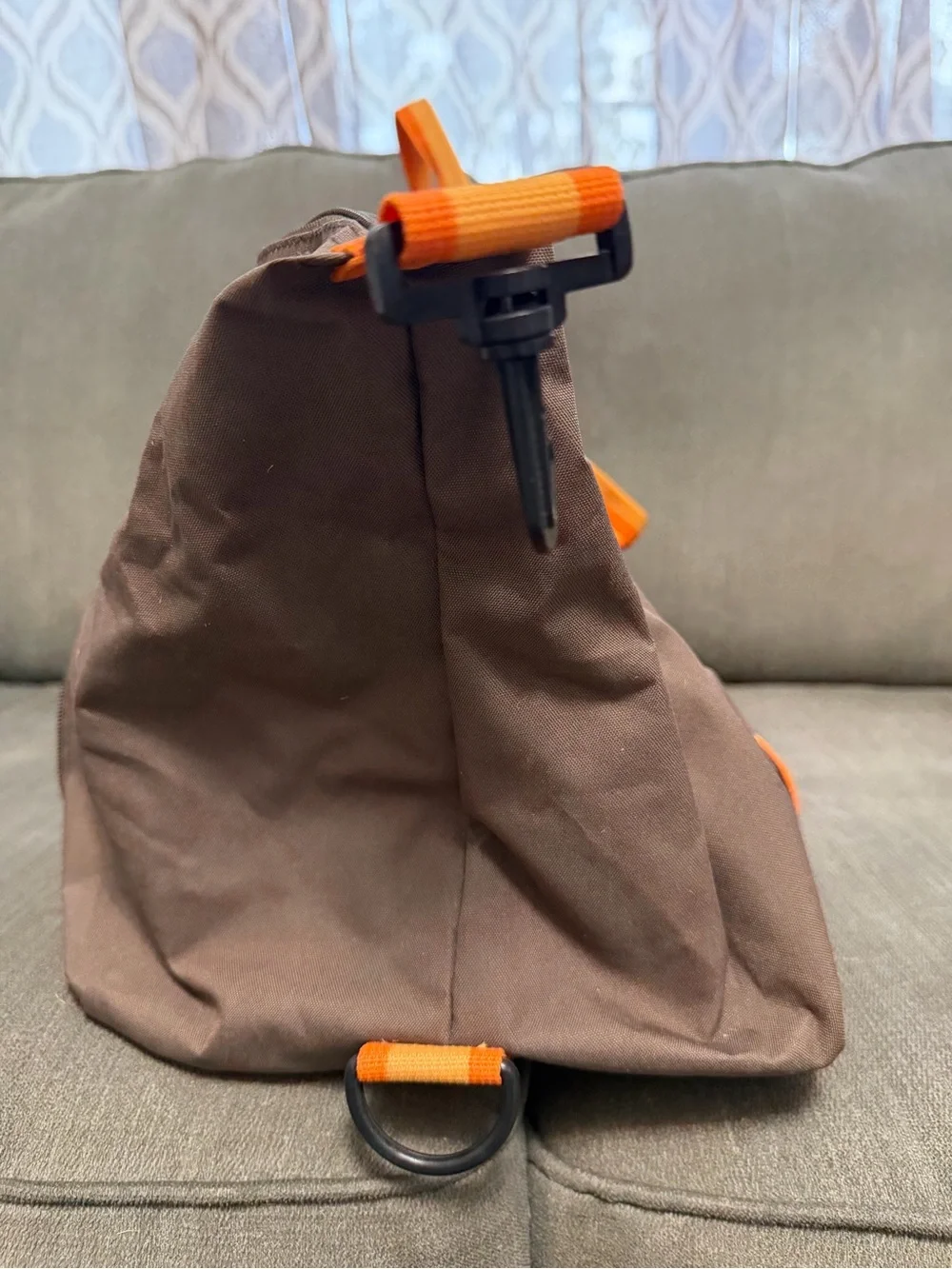 Tommy Bahama 20” Duffel Bag Brown Orange Weekender Travel Shoulder Strap